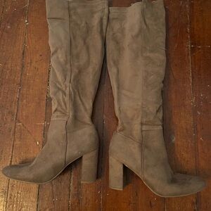 Women's Taupe Knee-High Boots